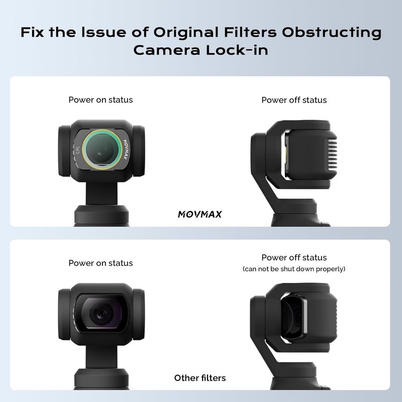 Movmax Magnetic CPL Filter Compatible with DJI Osmo Pocket 3 Creator Combo,Multi Coating Filters for Action Camera Accessories - Image 5